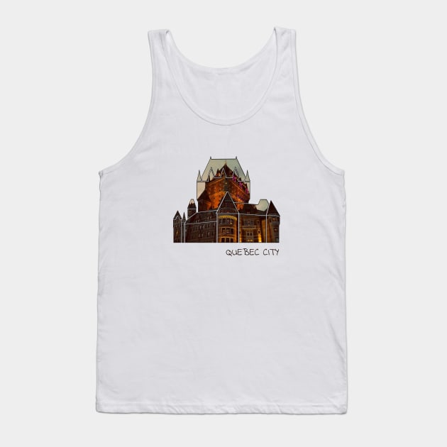 Quebec City Chateau Frontenac Tank Top by Maki Graphics